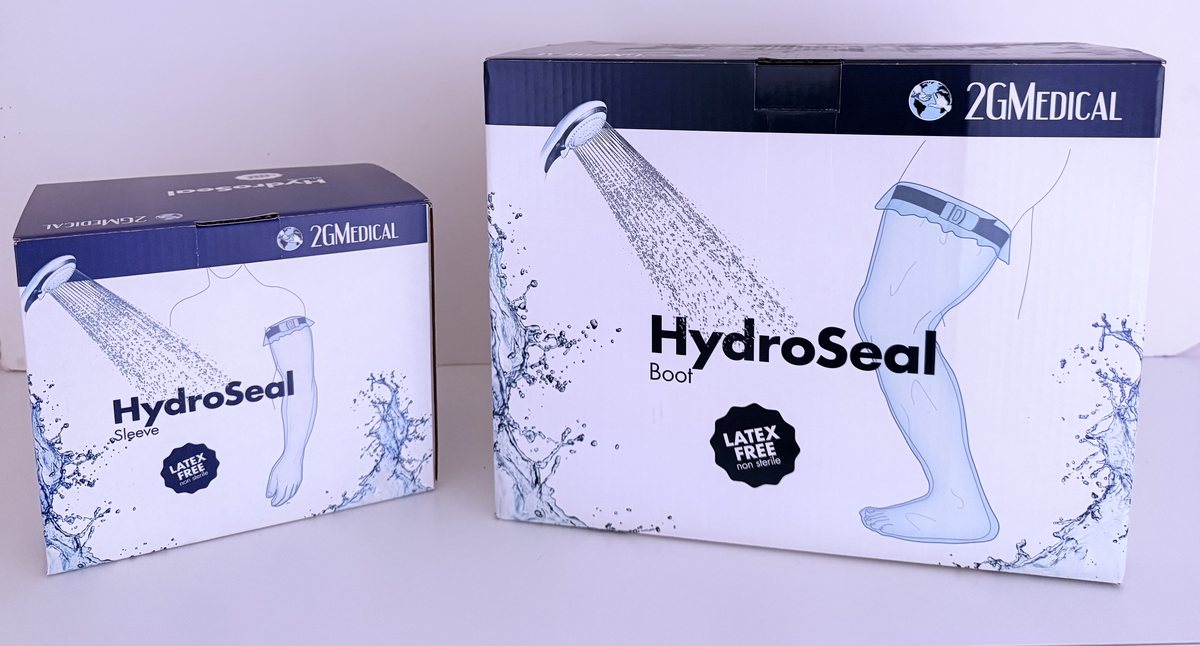 HydroSeal Sleeve and HydroSeal Boot boxes side by side